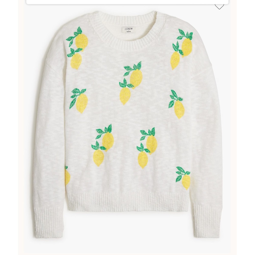 J.Crew Factory Lemon Beach Pullover Sweater in a relaxed fit crew neck sweater